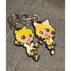 Hatsune Miku - Kagamine Rin Len Vocaloid Plastic Keychain Set